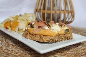 Tartine potiron et bacon