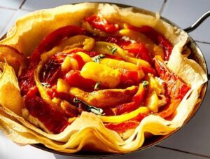 Tarte croustillante aux feuilles de brick