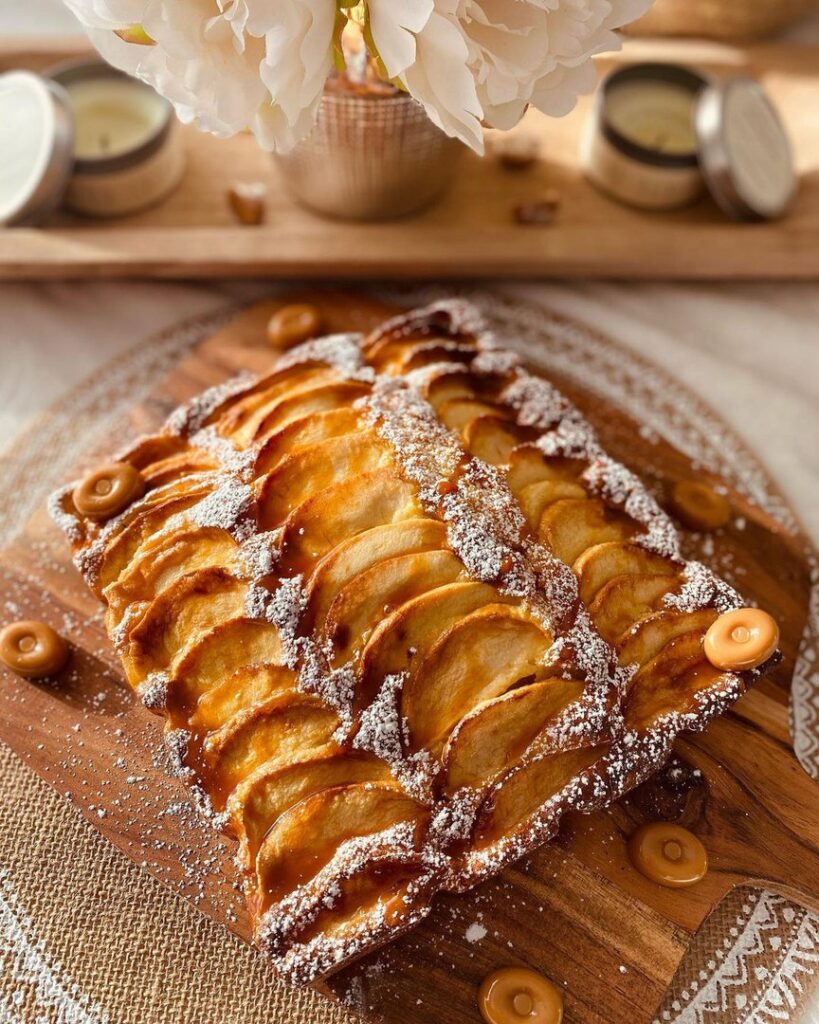 Gâteau au pomme et caramel beurre salé