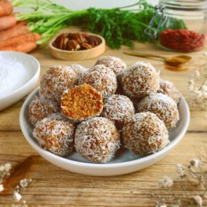 Bliss balls dattes carottes pécan Bliss balls dattes carottes pécan