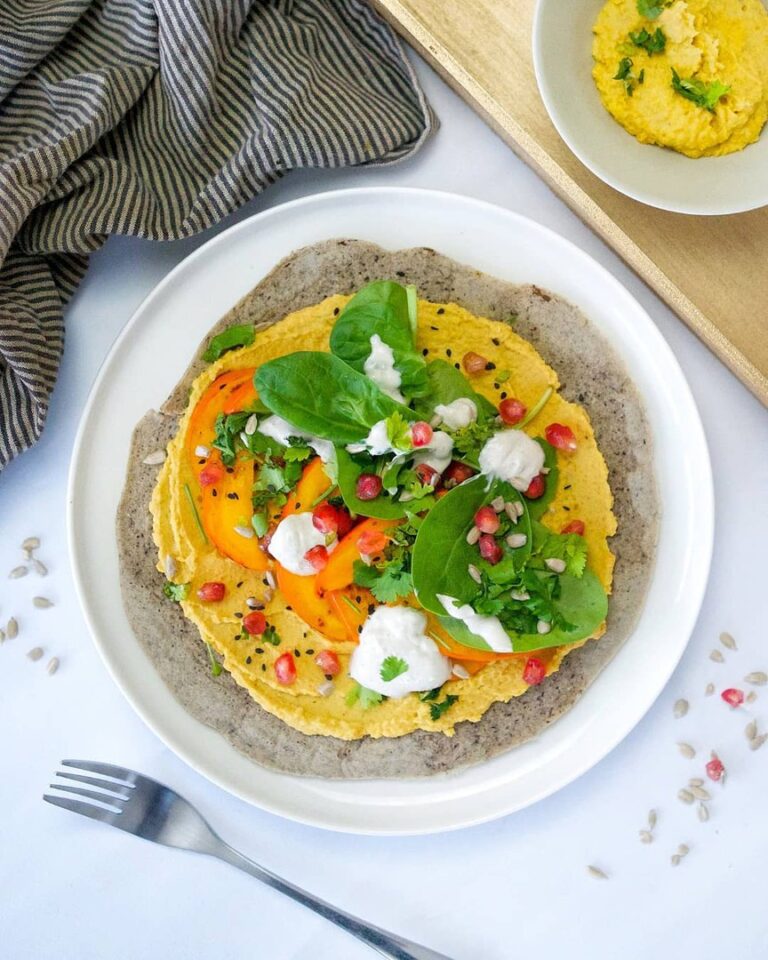 Galette sarrasin et houmous de courge
