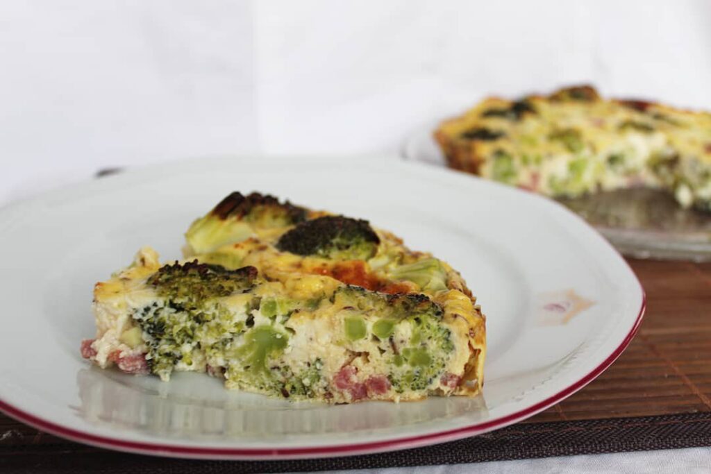 Quiche sans pâte bacon et brocolis
