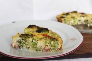 Quiche sans pâte bacon et brocolis