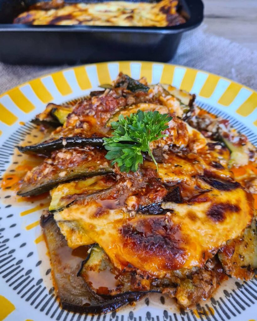 Lasagnes sans pâtes aux aubergines et courgettes
