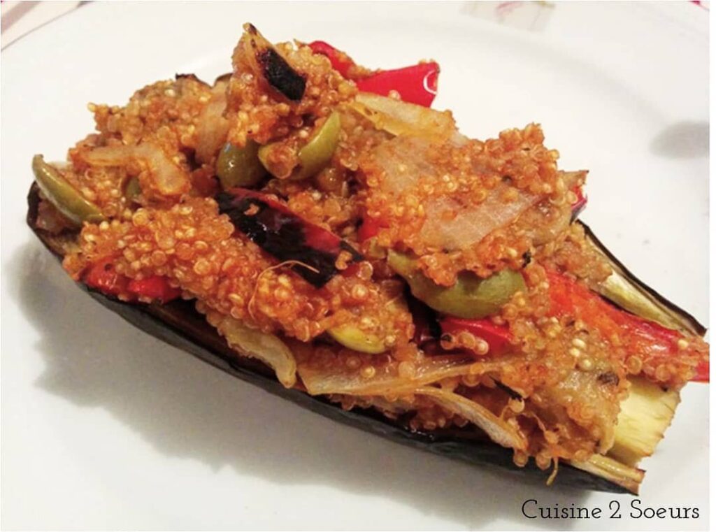 Aubergine farcie au quinoa