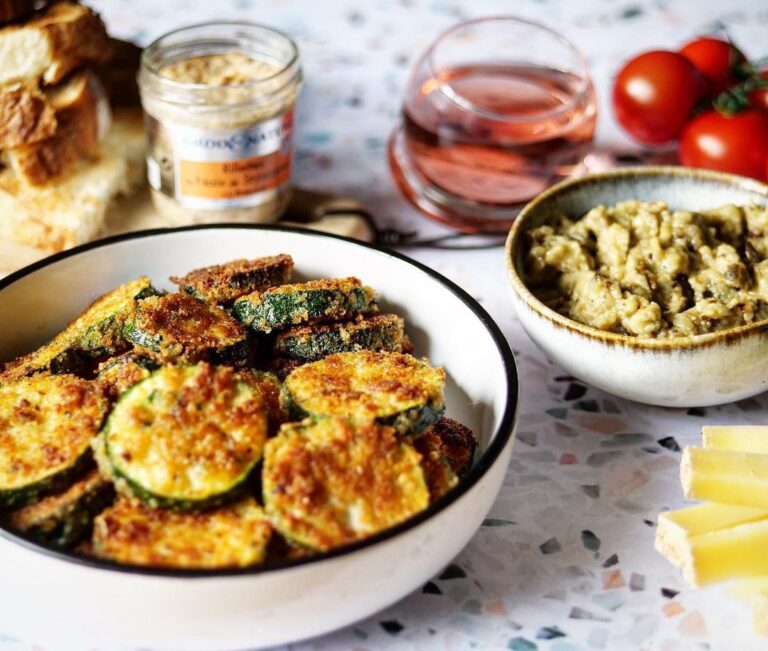 Petites courgettes panées au parmesan