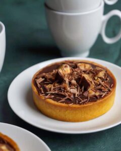 Tartelette cacahuète caramel chocolat