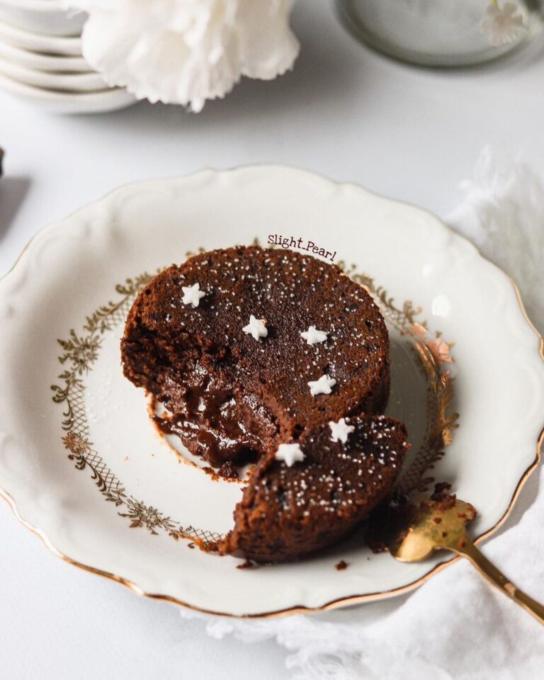 Fondant au chocolat et crème de marron