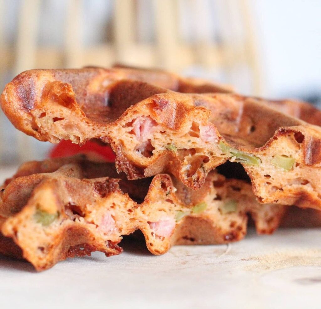 Gaufres façon pizza