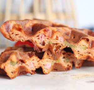 Gaufres façon pizza
