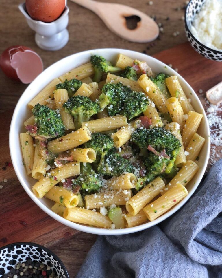 Pâtes carbonara au brocoli