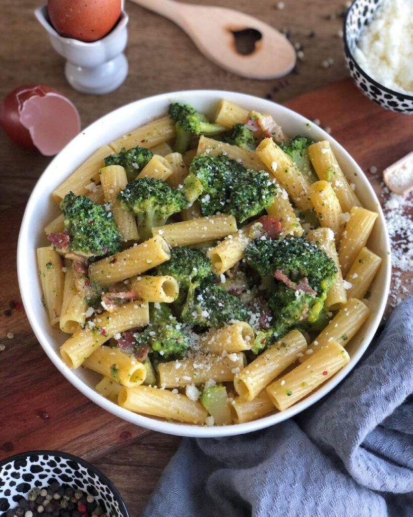 Pâtes carbonara au brocoli