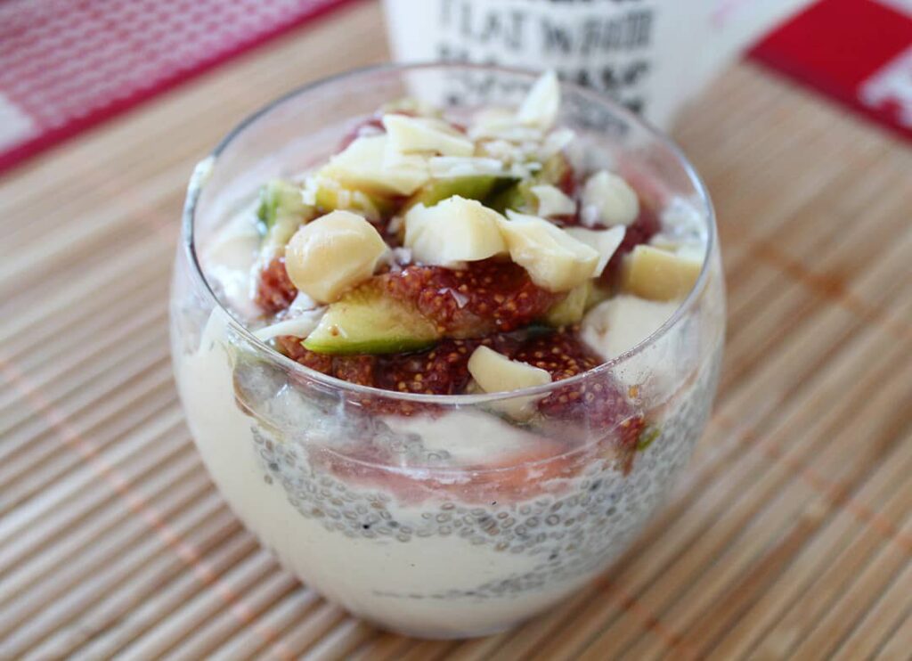 Chia pudding figues et fraises