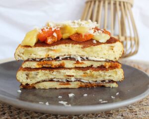 Pancakes sans gluten fourrées aux fruits
