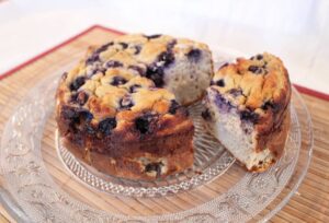 Gâteau myrtilles et coco