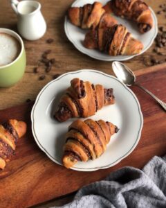 Croissants à pâte à tartiner