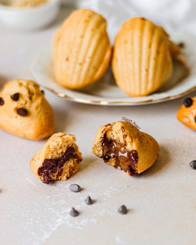 Madeleines au coeur de chocolat