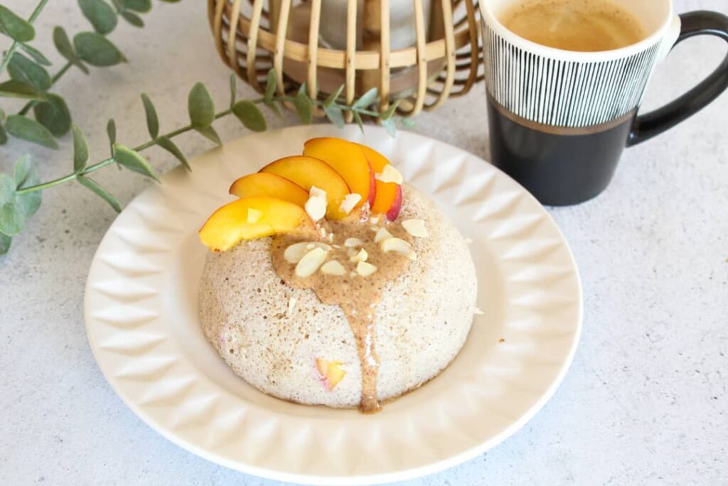 Bowlcake pêche et sarrasin