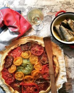 Tarte à la tomate-moutarde