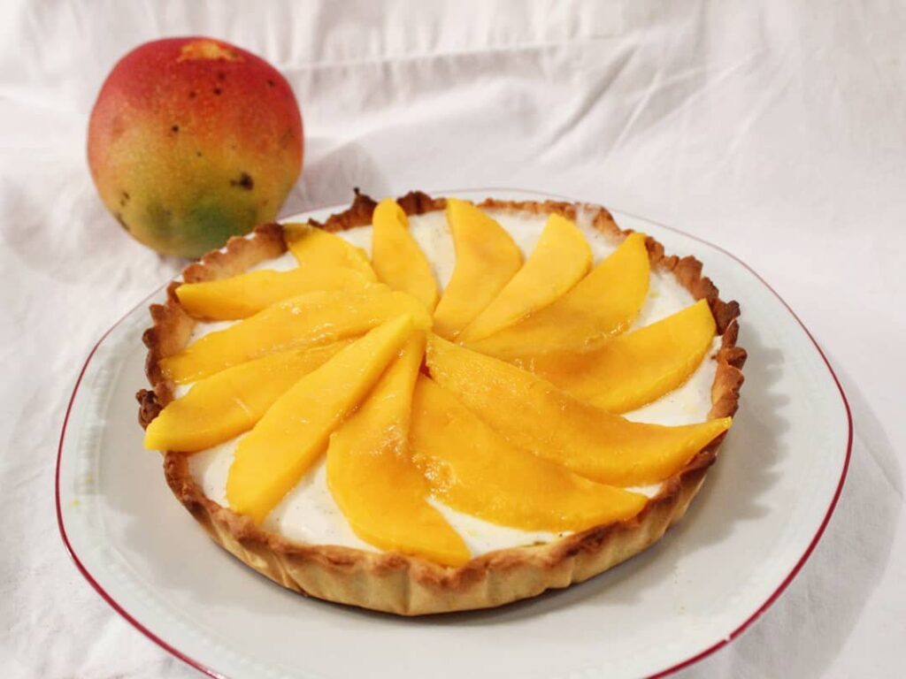Tarte mangue et fromage blanc
