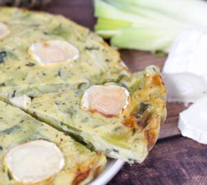 Quiche sans pâte poireaux & chèvre