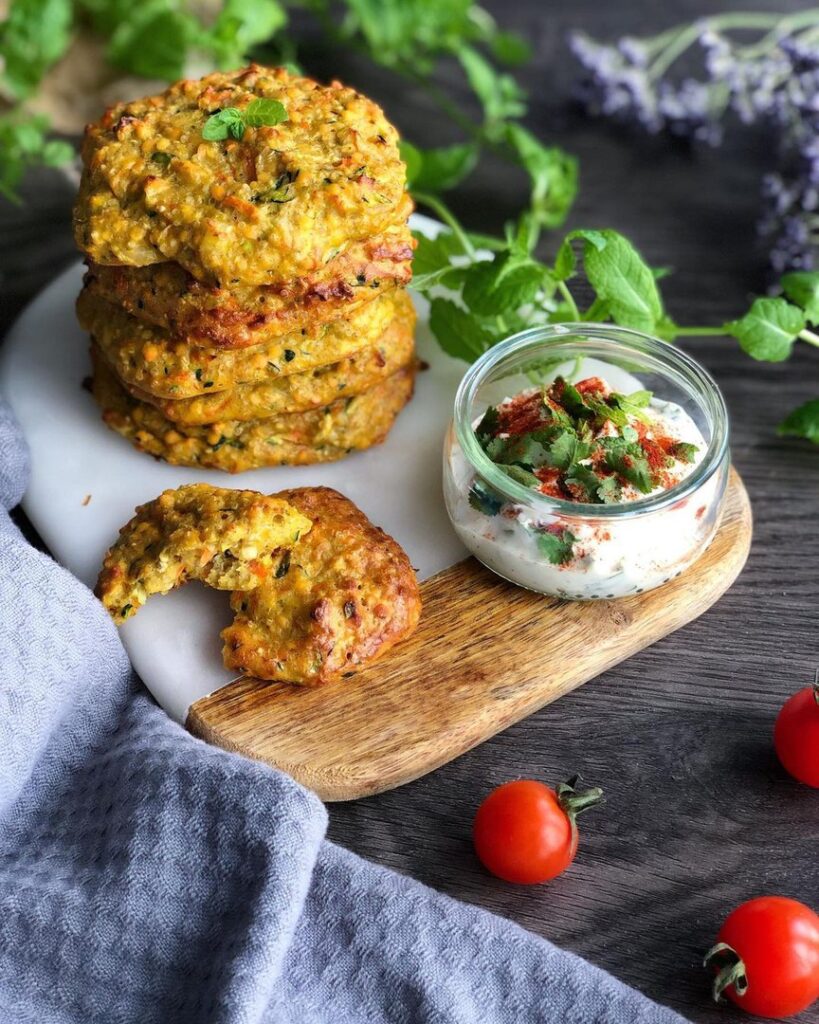 Galettes quinoa et lentilles corail