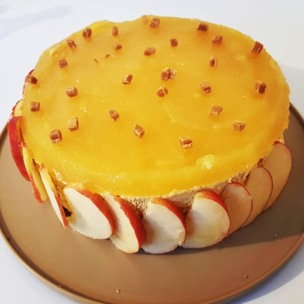 Entremet pomme caramel gourmand