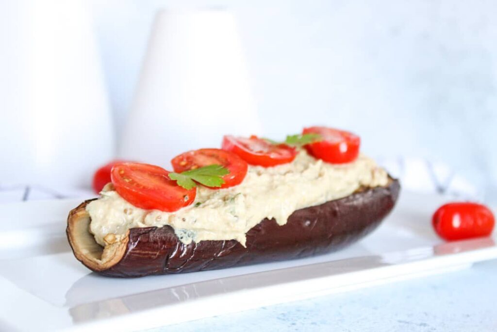 Aubergine farcie au thon