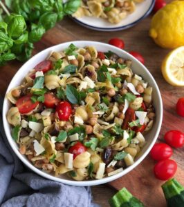 Pâtes aux légumes et zataar