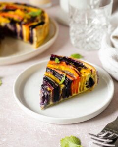 Tarte spirale carottes curry et crème de coco