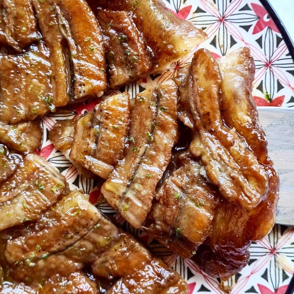 Tarte tatin à la banane et citron vert