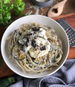 Pâtes à la truffe et mozzaralla di buffala à la truffe