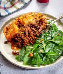 Hachis parmentier au porc effiloché