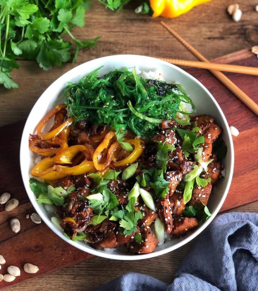 Poulet teriyaki et riz