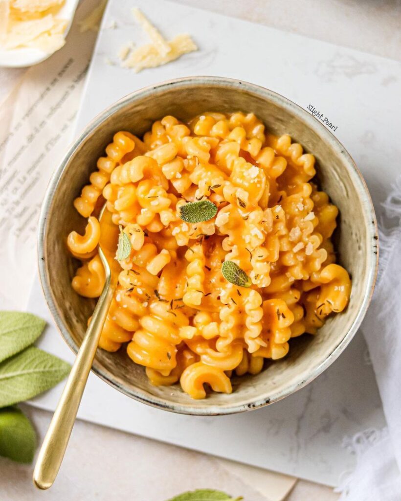 Pâtes onctueuses à la crème de butternut