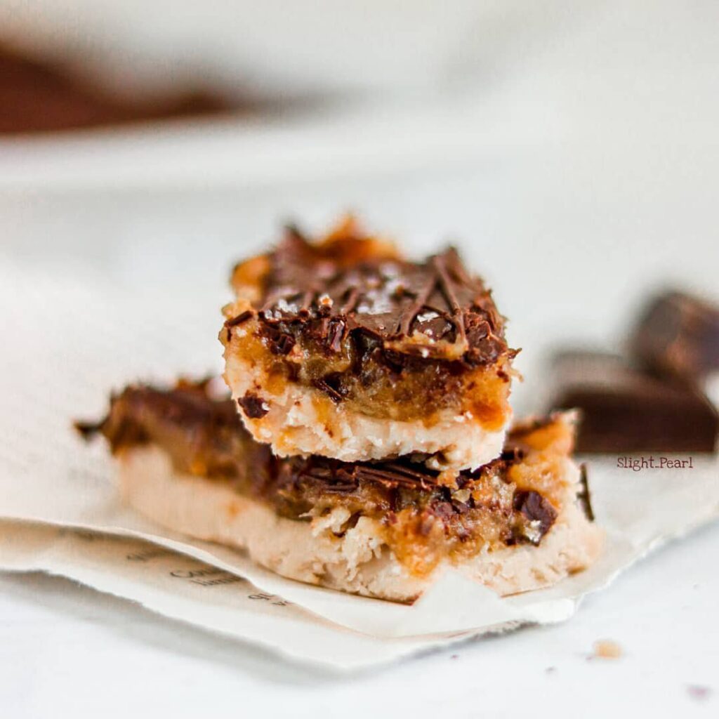 Barre protéinée au caramel