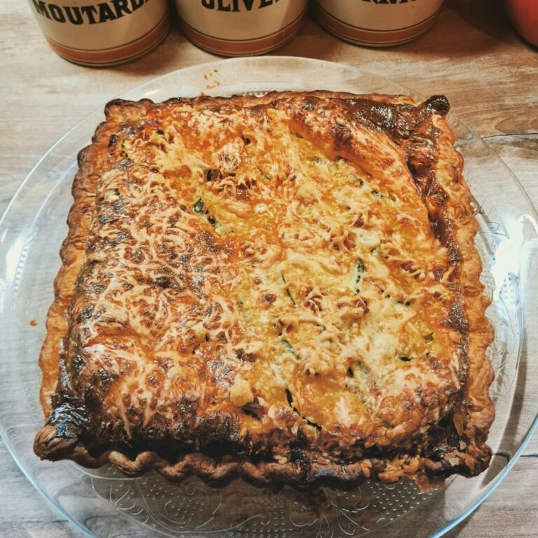 Tarte courgettes et chorizo gratinés