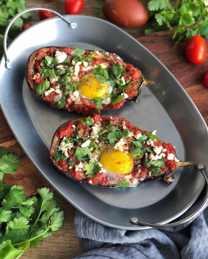 Aubergines rôties façon Shakshuka