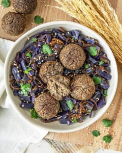 Croquette de sarrasin et légumes à l’asiatique Croquette de sarrasin et légumes à l’asiatique