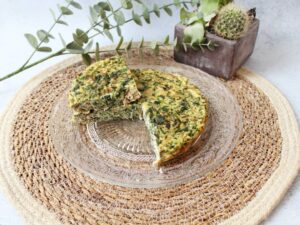 Quiche sans pâte épinards et maquereau