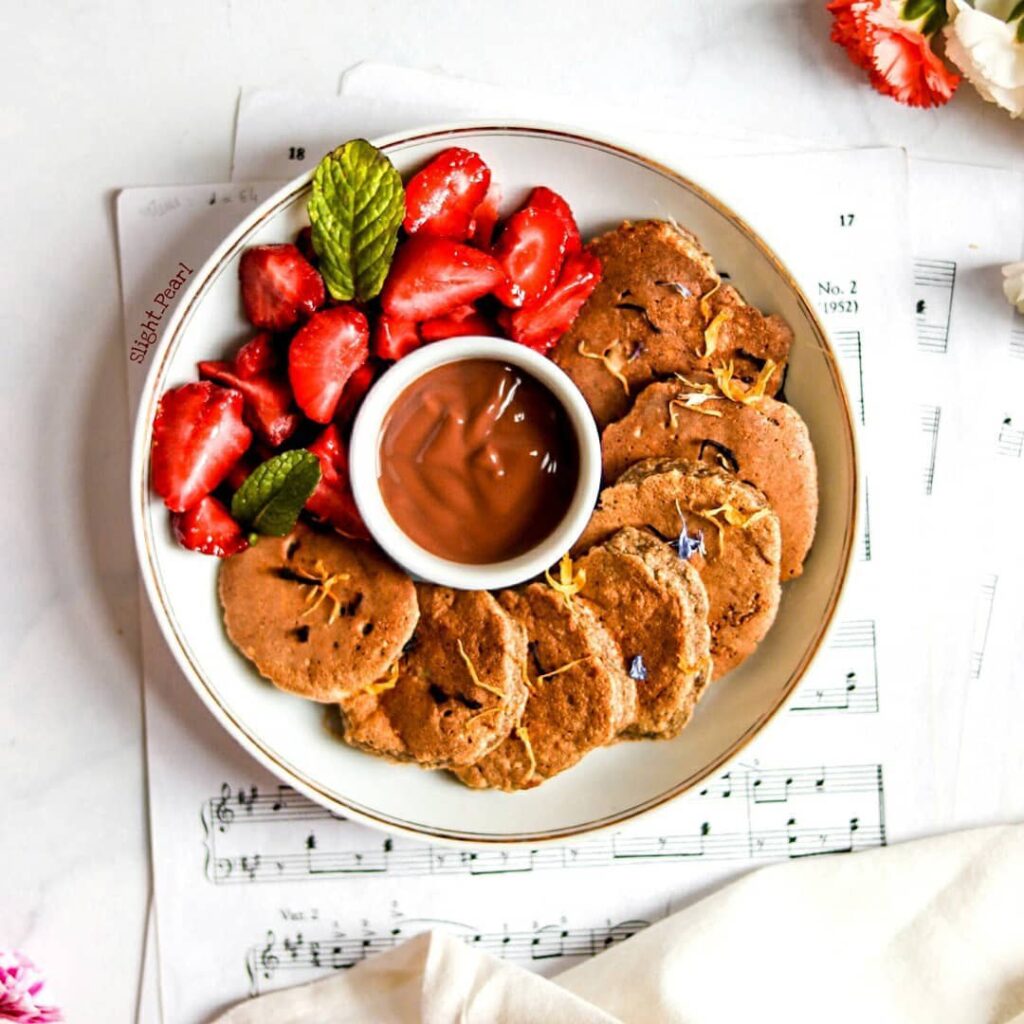 Pancakes au porridge chia et cacahuètes