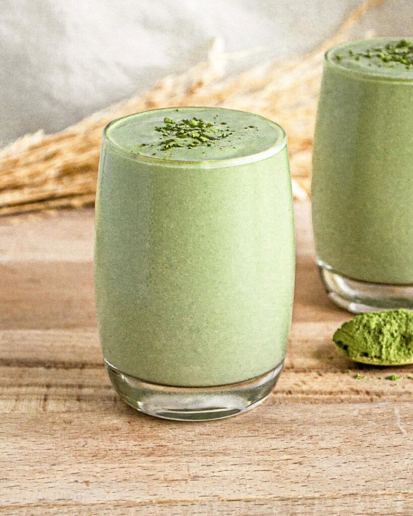 Crème dessert au matcha végétalien