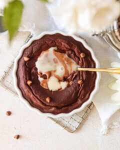 Fondant aux cookies à la crème et flocons d&rsquo;avoine