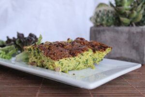 Gratin courgettes, bacon