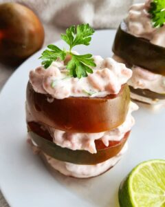 Tomates kumato et crevettes