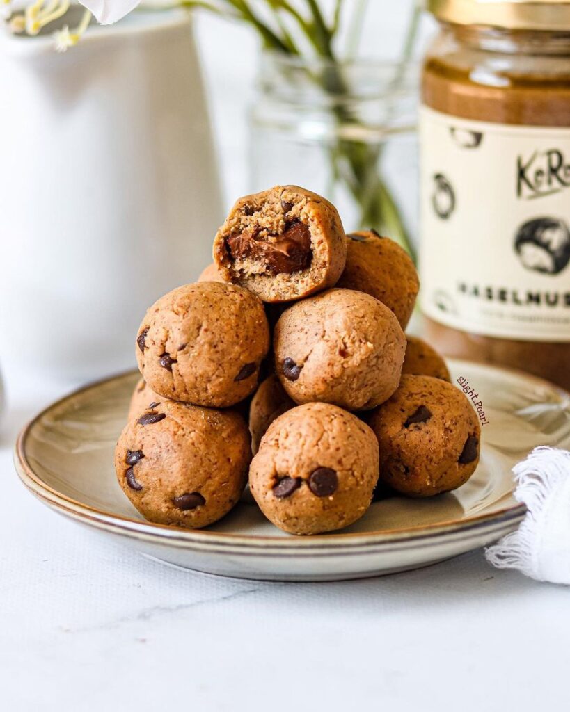 Hazelnut cookie dough ball