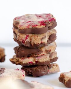 Dark chocolate rasberry cookie dough