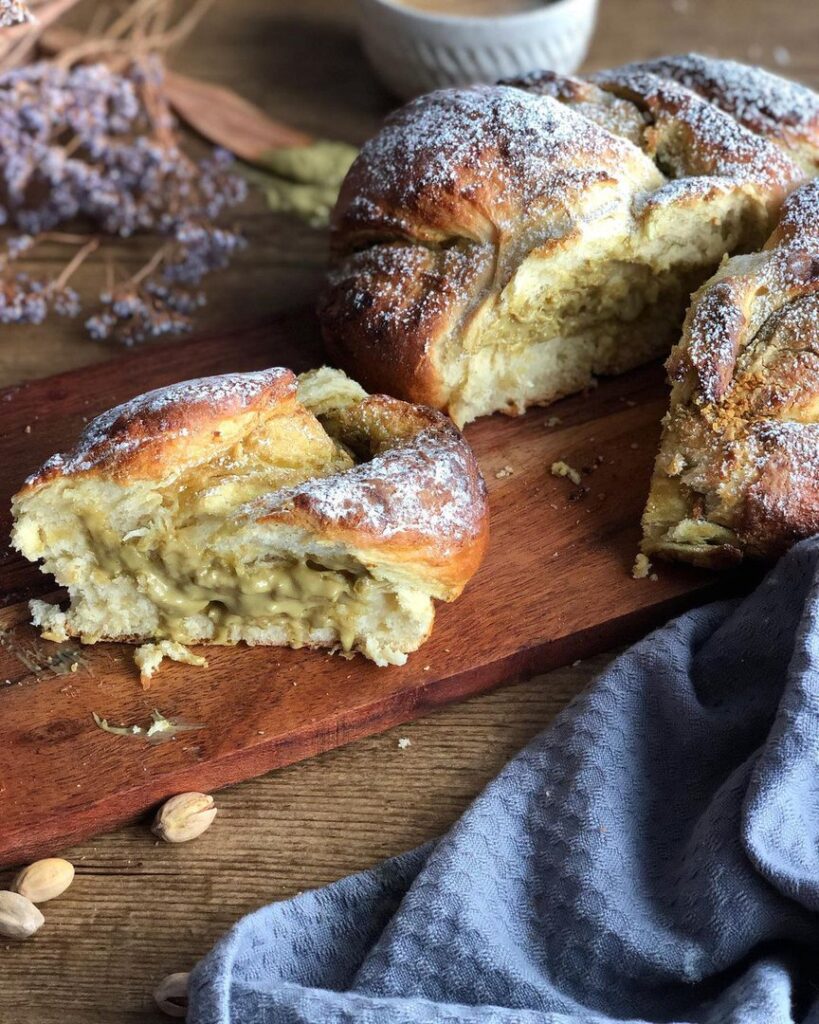 Brioche à la crème de pistaches