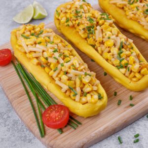 Butter Mais mit geschmolzenem Käse