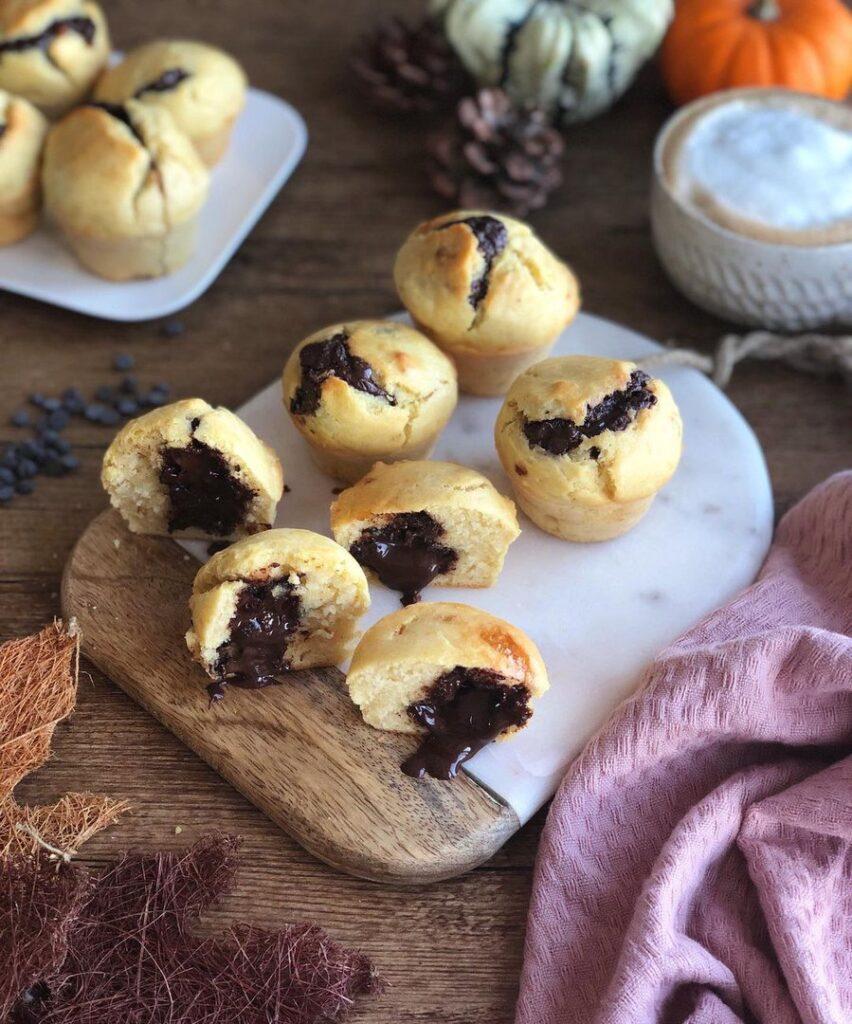 Muffins vanille et son coeur extra chocolat